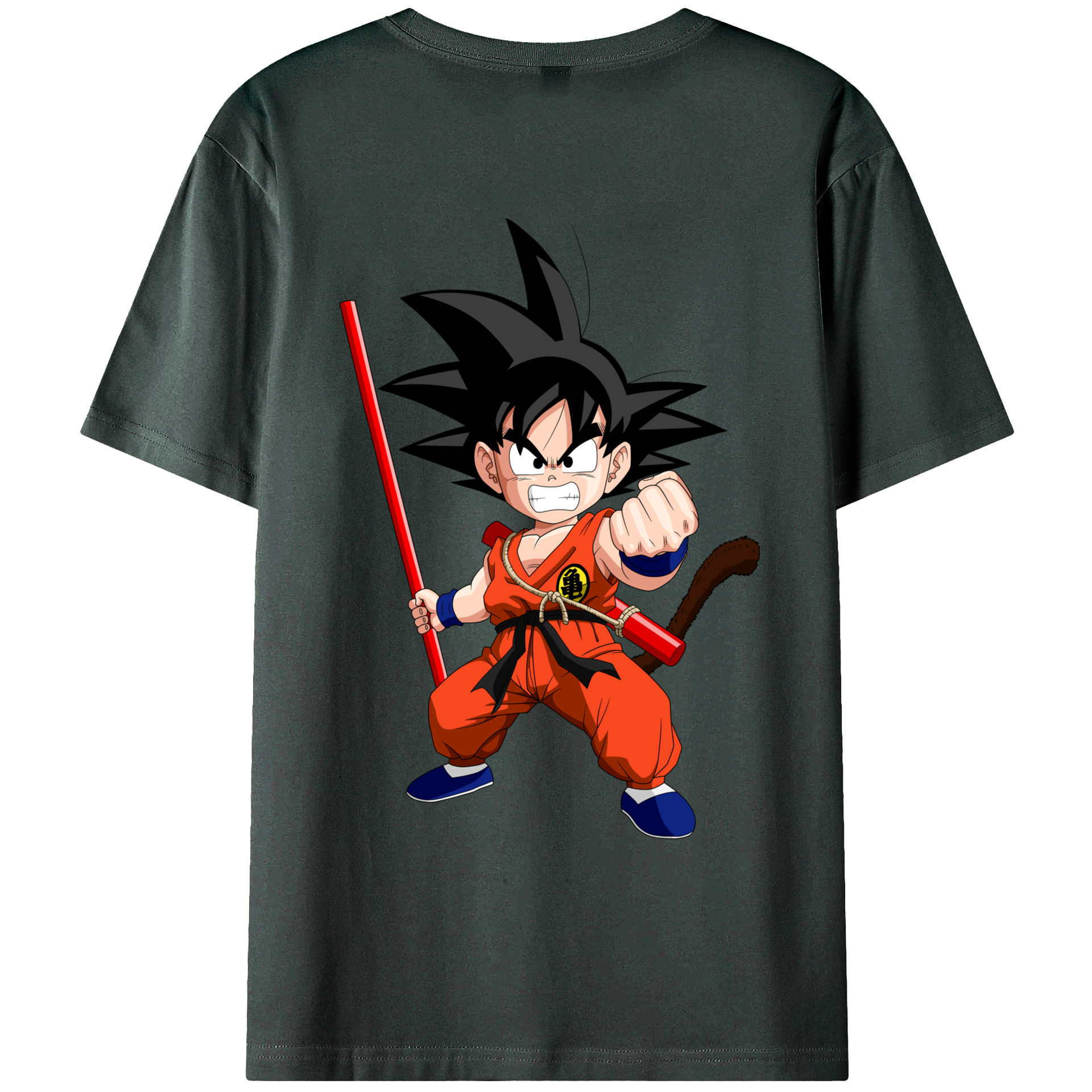 （画像用） ドラゴンボール 孫悟空（そん ごくう）Son Goku カカロット DRAGON BALL Kakarotto 綿100％ メンズ半袖Tシャツ（バックプリント） 通気性